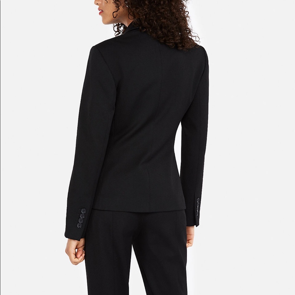 Express Size 6 Notch Collar One Button Blazer - image 3